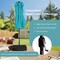 Costway 15FT Twin Patio Double-Sided Umbrella 48 Solar LED Lights Crank Outdoor Wine\Beige\Coffee\Orange\Turquoise